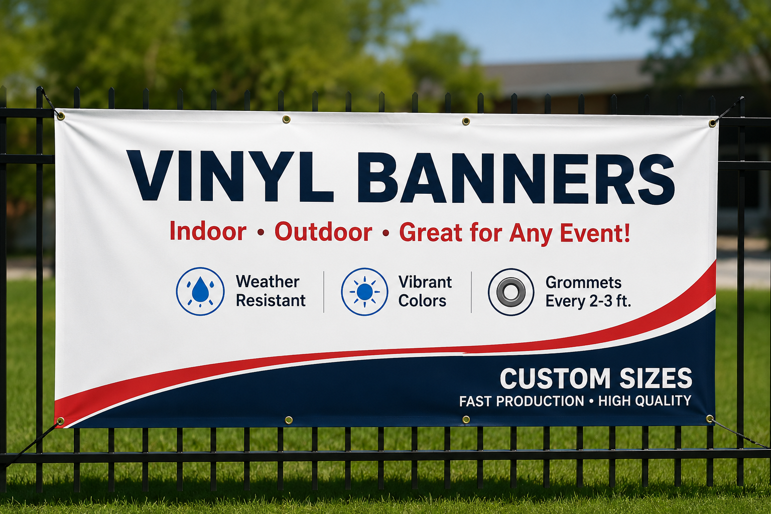 Custom vinyl banner category artwork.